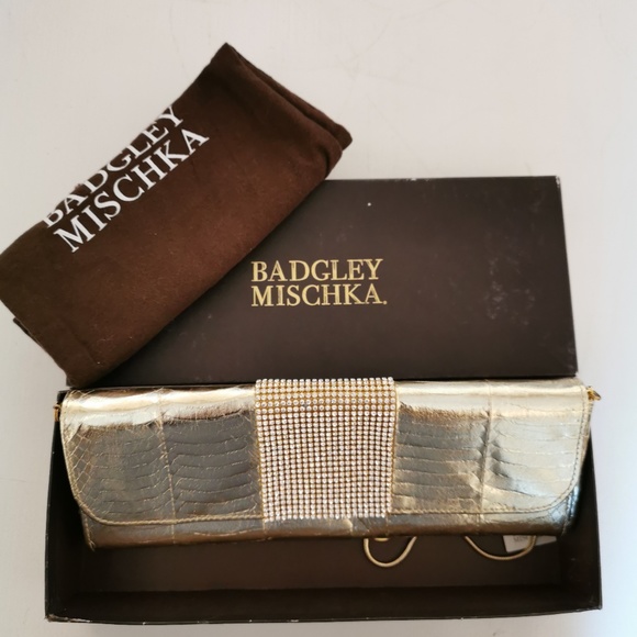 Badgley Mishka Leather evening clutch with Crossbody - Picture 4 of 5